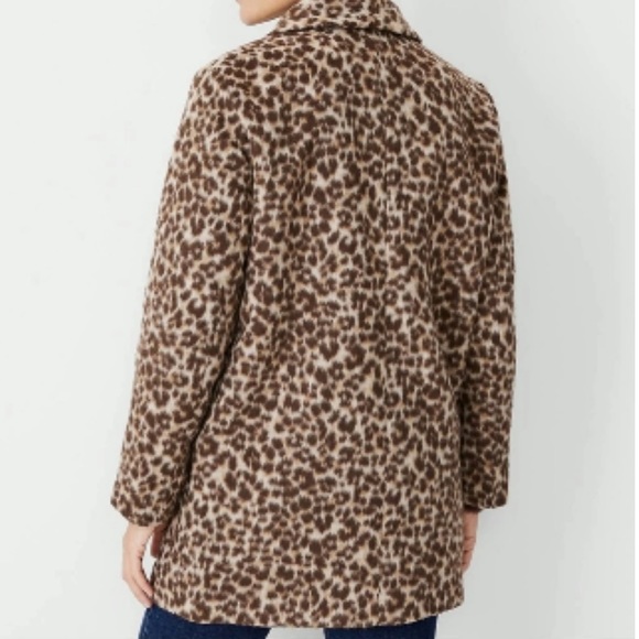 NWOT Ann Taylor Small Petite Leopard Print Coat - Picture 2 of 9